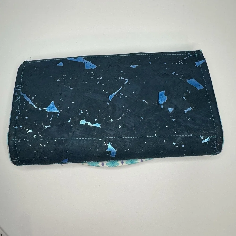 New Handmade quilted multifunction accordion wallet Soft shabby chic boho‎ heart